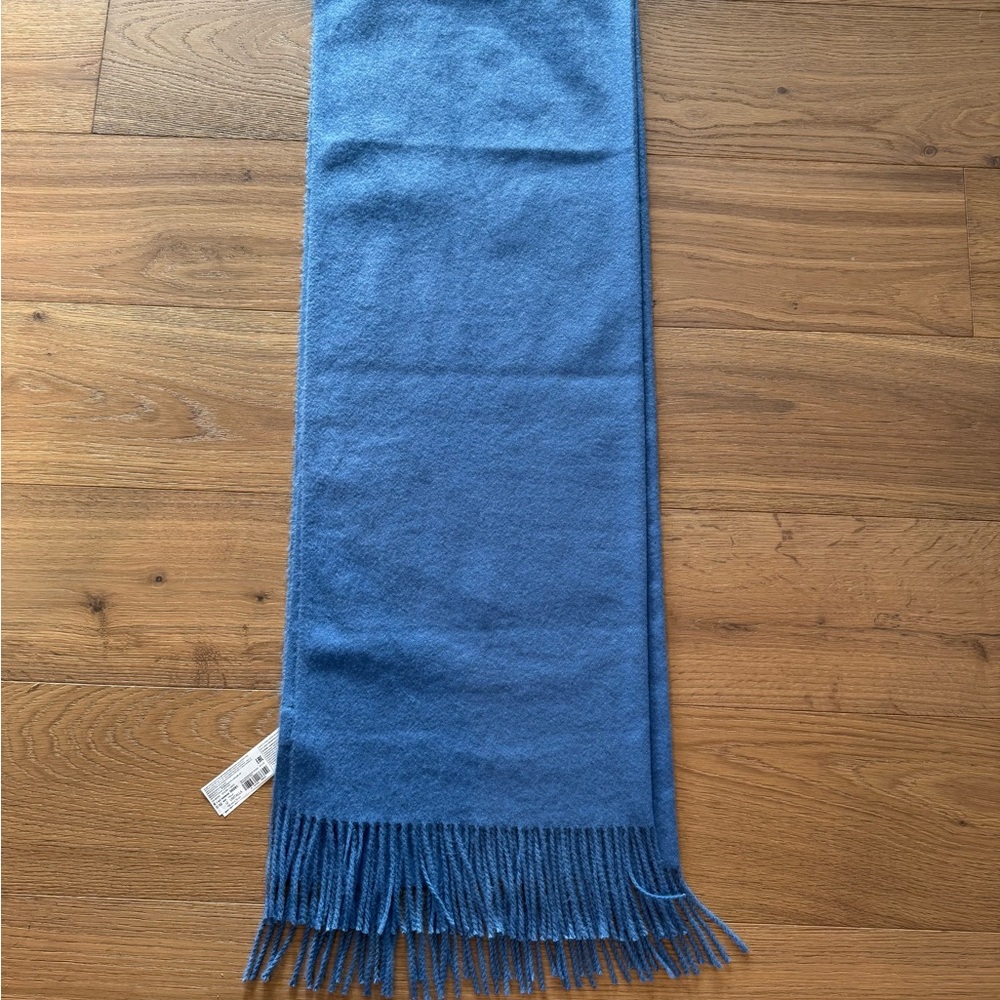 Mango Fringed Edge Soft Blue Scarf - Picture 2 of 3